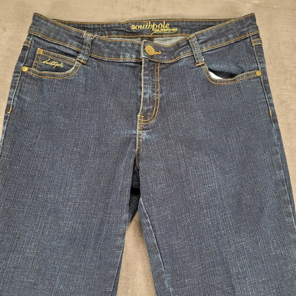 Southpole Medium Wash Bootcut Denim Jeans Classic Y2K Style Size‎ 13